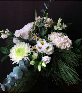 bouquet de noel fleurs blanches