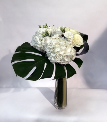 BOUQUET Roses hydrangees B37