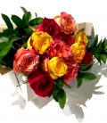 12 COLORED ROSES BR4