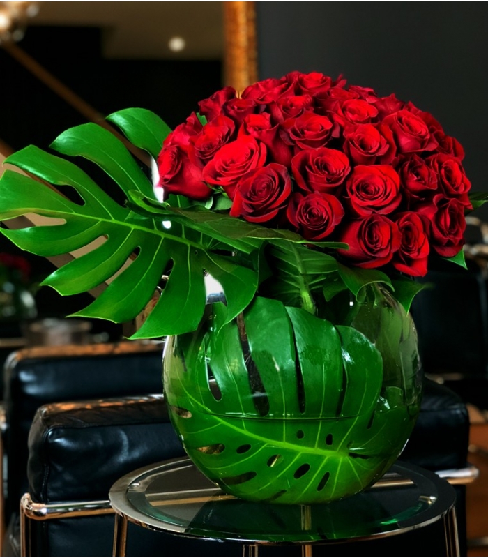 Bouquet de 50 roses rouges LUXE Montreal