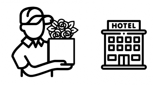 How to send flowers to a hotel?